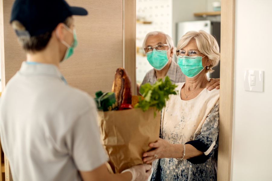 food being delivered to elderly